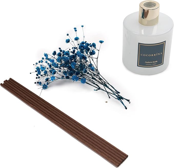 Cocorrína Premium Reed Diffuser Set with Preserved Baby's Breath & Cotton Stick Cashmere Vanilla | 6.7oz Scent Fragrance Oil Diffuser for Bedroom Bathroom Home Décor - Image 5