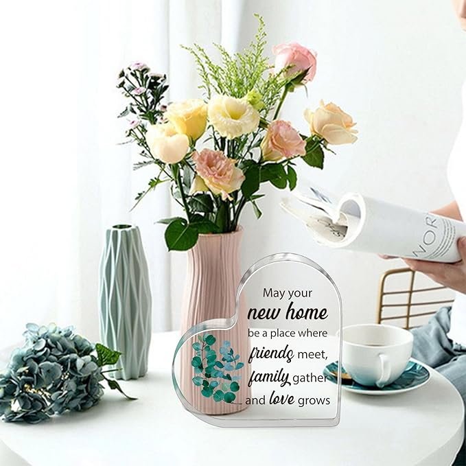 Belatelove Acrylic Heart Decorative Sign, 4.7 inches x 4.7 inches, Red, Contemporary Modern Style, Home Decoration, Gift for New Homes or Apartments - Image 4