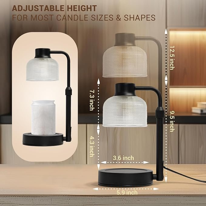 KLL Candle Warmer Lamp with Timer: Birthday Gifts for Women Mom - Home Decor House Warming Gifts New Home - Wax Melt Warmer with 2 Bulbs for Jar Candles - Image 5