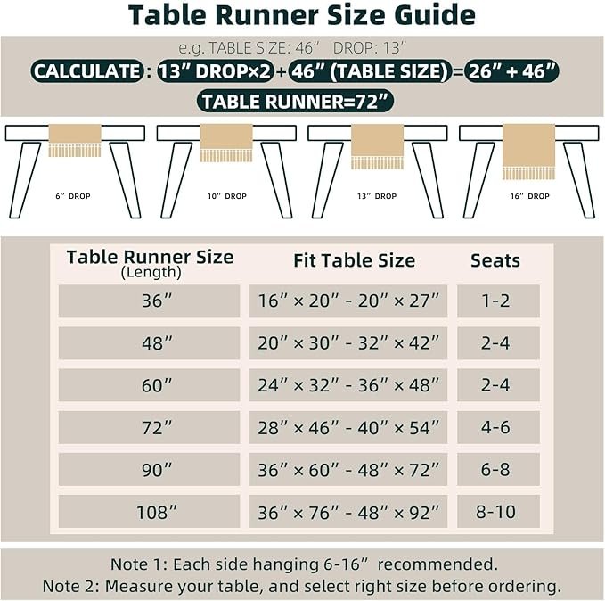 FEXIA Boho Table Runner for Summer Home Decor with Tassels 72 Inches Long Farmhouse Rustic Table Runner Macrame Burlap Table Decoration for Living Room Bridal Shower(12x72 Inches) - Image 4